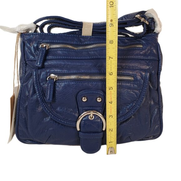 Ampere Creations Lorie Crossbody Navy Blue Vegan Leather Handbag w/ Dust Bag NWT - Picture 7 of 15